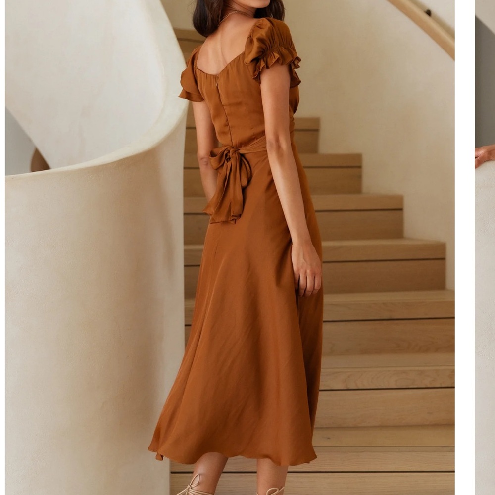 Sumatra Midi Dress Brown